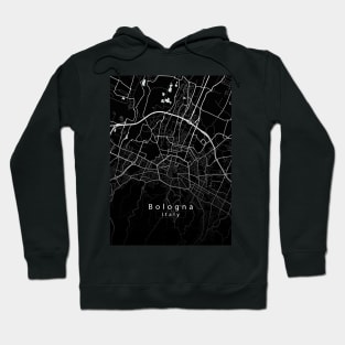 Bologna Italy City Map dark Hoodie